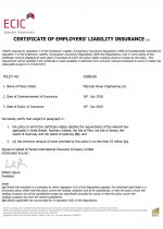 Certificate of Employers Liability 2018-19
